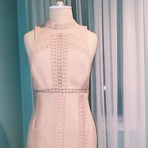 Free People Light Cream High Neck Dress